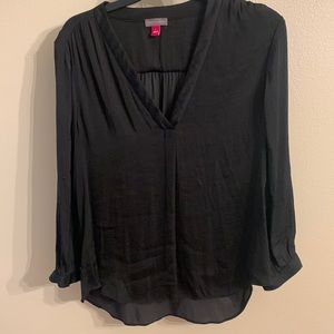 Long sleeve black blouse